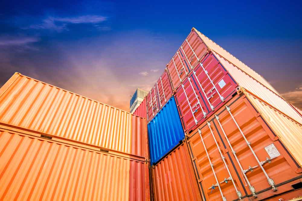 shipping containers on top